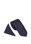 William Turner Wedding Paisley Tie & Pocket Square, Navy