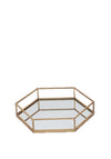 Fern Cottage Large Hexagonal Display Tray, Gold