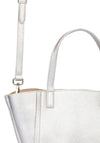Wonders Fika Metallic Mini Tote Bag, Silver