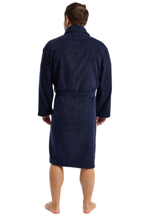 Indigo Sky West Ridge Towelling Bath Robe, Navy