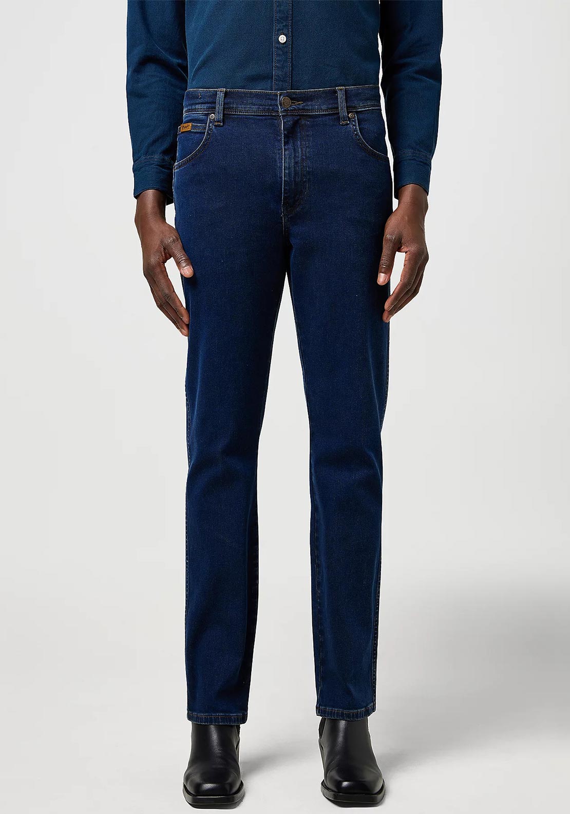 Wrangler Texas Authentic Straight Leg Jeans, Rustic Navy - McElhinneys