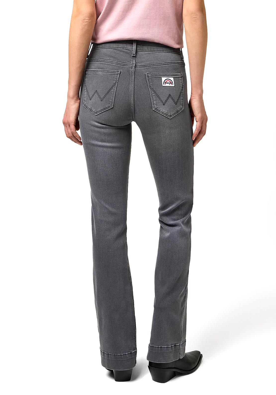 Wrangler Frosted Front Flared Jeans, Grey