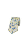 Soprano Floral Tie & Pocket Square, Light Yellow Multi