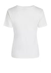 Tommy Hilfiger Womens V-Neck Slim Cotton T-Shirt, Ecru
