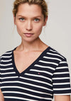 Tommy Hilfiger V-Neck Slim Fit Striped T-Shirt, Dessert Sky