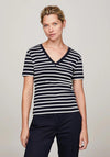 Tommy Hilfiger V-Neck Slim Fit Striped T-Shirt, Dessert Sky