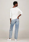 Tommy Hilfiger Womens Boat Neck Slim Fit T-Shirt, Ecru