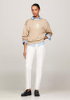 Tommy Hilfiger High Rise Classic Straight Jeans, Ecru