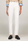 Tommy Hilfiger High Rise Classic Straight Jeans, Ecru
