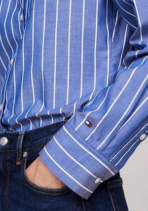 Tommy Hilfiger Baseball Stripe Shirt, Blue