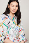 Tommy Hilfiger Monogram Print Poplin Shirt Dress, Calico