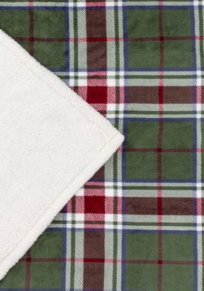BRAEMAR CHECK SHERPA FLEECE THROW