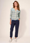 White Stuff Lulu Stripe Pattern Cardigan, Teal Multi