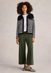 White Stuff Sara Striped Cardigan, Black & White