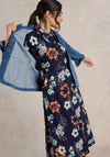 White Stuff Rua Floral Jersey Shirt Dress, Navy Multi