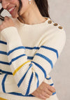 White Stuff Ellie Stripe Pattern Jumper, Beige Multi