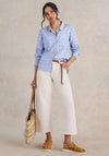 White Stuff Sophie Stripe Polka Dot Shirt, Blue