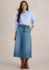 White Stuff Laurel Long Striped Shirt, Blue