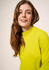 White Stuff Camile High Neck T-Shirt, Chartreuse