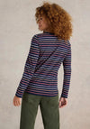 White Stuff Clara Long Sleeve Stripe T-Shirt, Navy