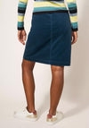 White Stuff Melody Organic Cord Skirt, Dark Teal