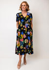 White Stuff Lucy Abstract Floral Print Dress, Navy Multi