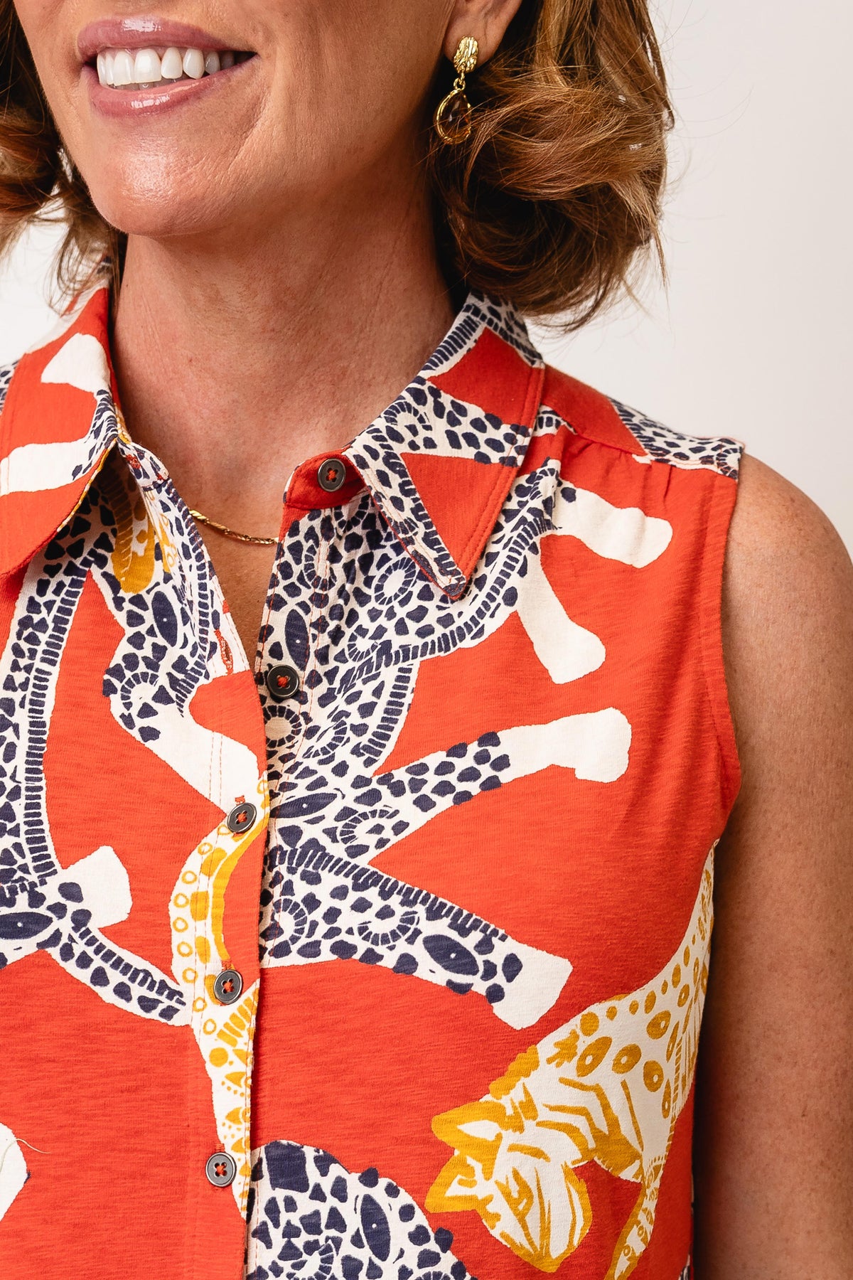 White Stuff Rylee Animal Jersey Dress, Orange
