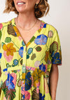 White Stuff Phoebe Abstract Floral Print Dress, Lime Green