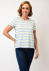 White Stuff Abbie Striped T Shirt. Blue Multi