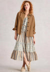 White Stuff Eden Collar Cotton Jacket, Tan