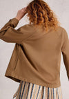 White Stuff Eden Collar Cotton Jacket, Tan