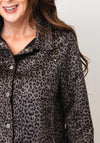Sunday Leopard Faux Suede Jacket, Grey