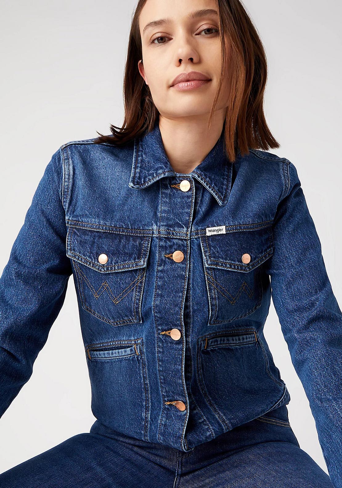 Wrangler Heritage Denim Jacket, Dark Wash - McElhinneys