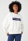 Wrangler Relaxed Retro Logo Sweatshirt, Worn White