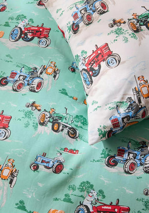 Cath Kidston Vintage Tractors Duvet Cover Set, Multi