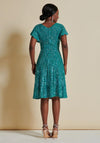 Jolie Moi Sequin Fit & Flare Midi Dress, Blue