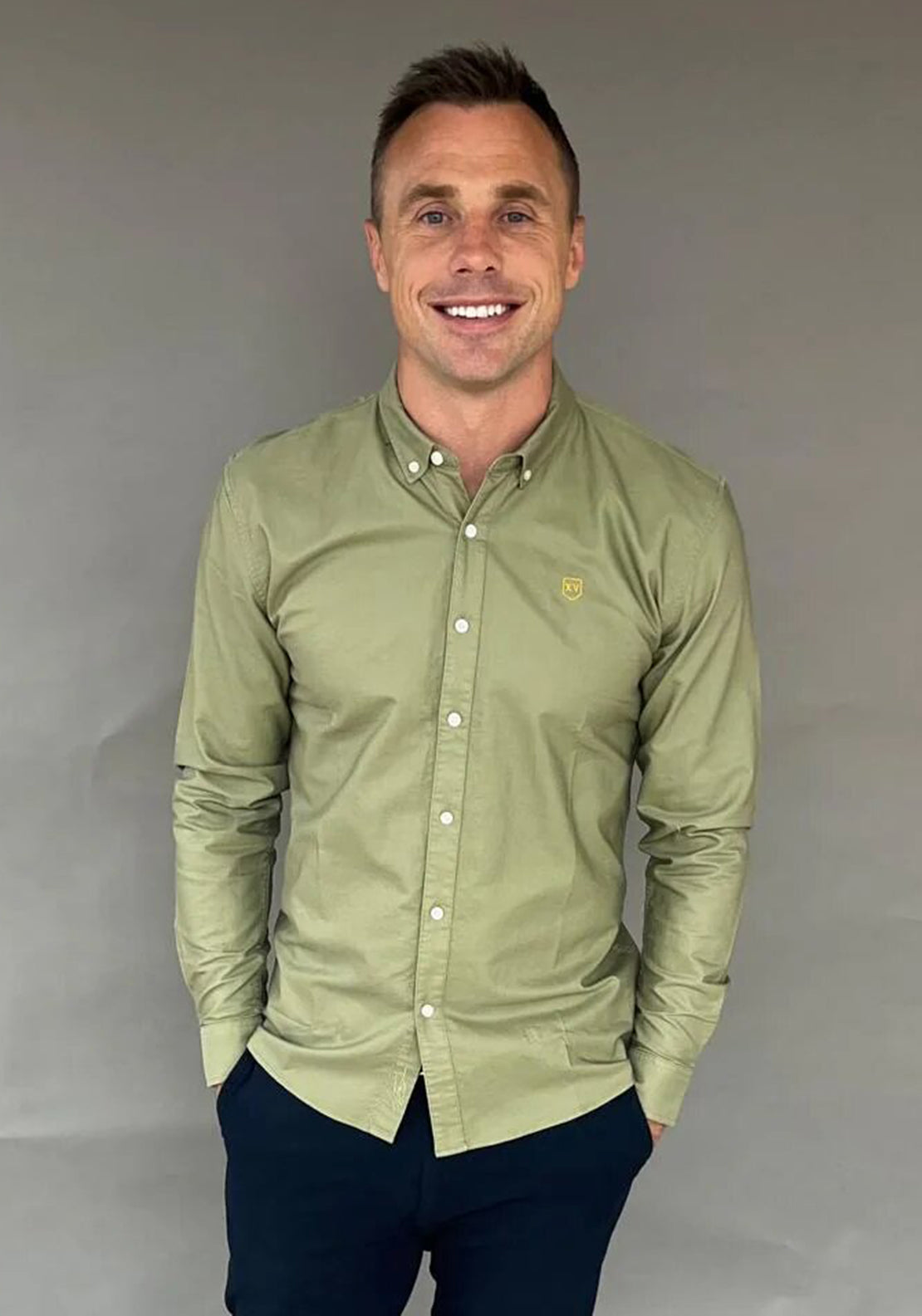 XV Kings by Tommy Bowe Tesoni Shirt, Muted Moss - McElhinneys