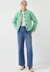 Y.A.S Rinna Floral Quilted Jacket, Bright Green