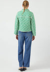 Y.A.S Rinna Floral Quilted Jacket, Bright Green