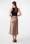 Y.A.S Pella High Waist Satin Midi Skirt, Fungi