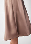 Y.A.S Pella High Waist Satin Midi Skirt, Fungi