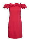 Y.A.S Carrie Ruffle Off the Shoulder Mini Dress, Bright Rose