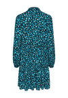 Y.A.S Alira Tiered Midi Shirt Dress, Black & Blue