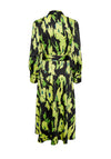Y.A.S Loliso Maxi Shirt Dress, Black & Lime
