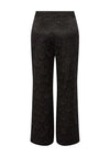 Y.A.S Tapera Damask Embossed Wide Leg Trouser, Black