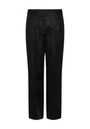 Y.A.S Deleya Glitzy High Rise Straight Leg Trouser, Black