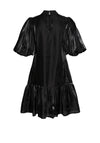 Y.A.S Magnusa Volume Sleeve Tiered Mini Dress, Black