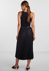 Y.A.S Celine Pleated Midi Skirt, Black