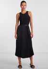 Y.A.S Celine Pleated Midi Skirt, Black