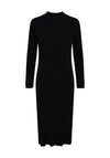 Y.A.S Eloni Ribbed Midi Dress, Black